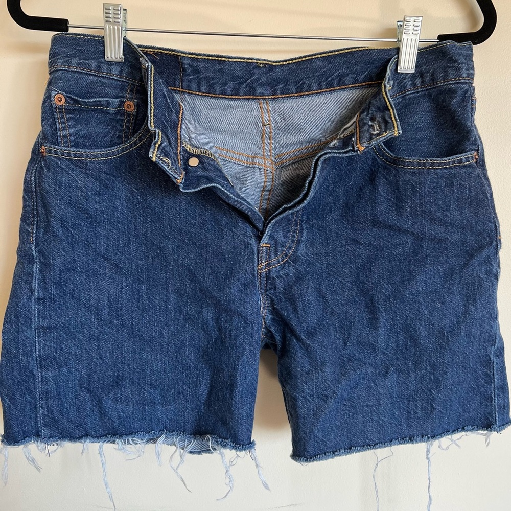 Levi’s original 501 jean shorts, button fly.